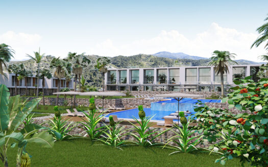 Brand new beach front project in North Cyprus with different types of apartments