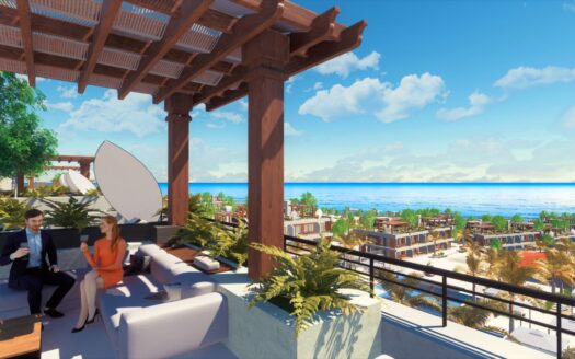 Seafront apartments in a complex with many facilities in Esentepe, Cyprus