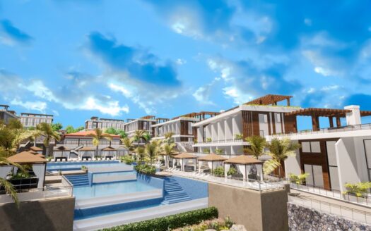 Seafront apartments in a complex with many facilities in Esentepe, Cyprus
