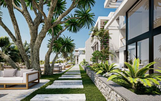 Seafront suburb 1 & 2 bedroom townhouse apartments for sale in Northern Cyprus, Esentepe