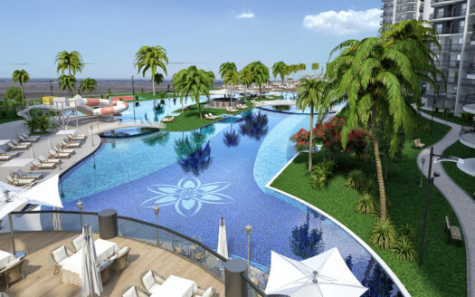 Prestigious apartment project with hotel concept and sea view in Iskele, North Cyprus