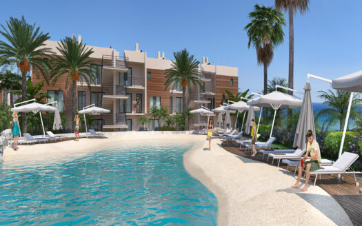 1- and 2-bedroom beachfront apartments within walking distance to the beach in Esentepe, North Cyprus