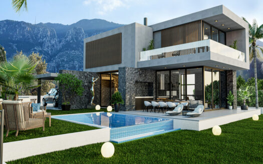 Stunning and spacious villas with sea and mountain views in Lapta, North Cyprus