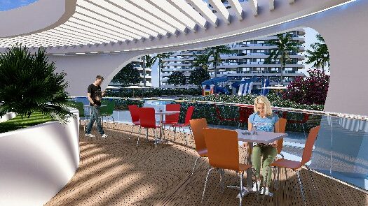 Most exclusive project with only 5 minutes walking distance to Long Beach in Iskele, North Cyprus